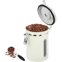 Unyqoos Koffieopslagcontainer met Luchtdichte Sluiting en Datumindicator voor Optimale Versheid