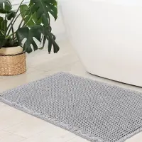 Unyqoos Super Absorberende Antislip Badmat met Wafelstructuur en Kwastjes voor Stijlvolle Badkamers