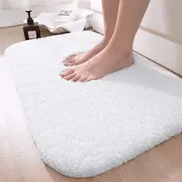 Unyqoos Ultrazachte Antislip Badmat van Microvezel voor Badkamer, Douche en Wastafel - 40 x 60 cm - Wit