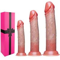 Unyqoos 3-delig Realistisch Siliconen Dildo-Set voor Beginners en Gevorderden met G-Punt Stimulatie