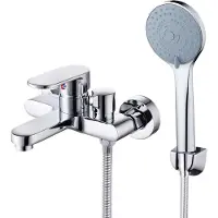 Unyqoos Chromen badkraan met waterval en handdouche voor optimale badkamerervaring