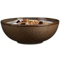 Mica Decorations Soepkom Nusa - bruin - 17 x 6 cm - keramiek - kommetjes/schaaltjes - 500 ml