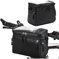 Unyqoos Uniqoos waterafstotende stuurzak met touchscreenvak, schouderband, Oxford-stof, 22 x 18 x 13 cm – geschikt voor mountainbike, racefiets en e-bike