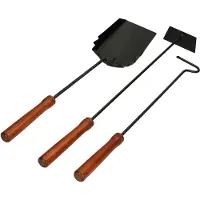 Unyqoos Complete haardgereedschap set met pookhaak, bezem en schep voor veilig gebruik