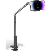 Unyqoos Verstelbare telefoonhouder met lange arm voor bureau en bed, universele compatibiliteit