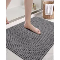 Unyqoos Zachte en absorberende badmat in grijs voor badkamer comfort en veiligheid