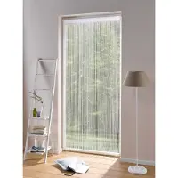 Unyqoos Decoratief Draadgordijn met Witte Parels voor Balkondeur en Terras, Insectenwerend en Lichtdoorlatend