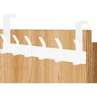 Unyqoos Ruimtebesparende Deurhaken voor Kleding, Handdoeken en Hoeden - Praktische Deurgarderobe, Wit