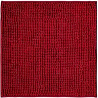 Unyqoos Zachte Antislip Badmat, Waterabsorberende Chenille Douchemat voor Badkamer en Toilet, Rood, 45 x 45 cm