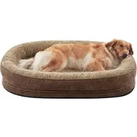 Unyqoos Orthopedisch hondenbed met nekrol en waterdichte hoes voor grote honden