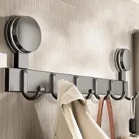 Unyqoos Vacuüm Zuignap Kledinghaken met 5 Haken voor Badkamer en Keuken