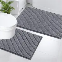 Unyqoos Zachte en Absorberende Badmatset met Antislip voor Veiligheid en Comfort