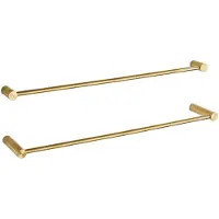 Unyqoos Stijlvolle gouden handdoekhouder met twee lagen voor badkamer en keuken