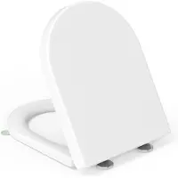 Unyqoos Wit toiletdeksel met stil softclose mechanisme en snelle reinigingsfunctie