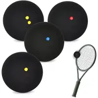 Unyqoos Complete Squashballenset met Vier Verschillende Kleuren voor Diverse Speelniveaus