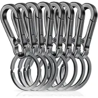 Unyqoos Stijlvolle en Sleutelhanger Set van Metalen Karabijnhaken met Zinklegering voor Diverse Gebruiken