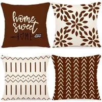 Unyqoos Kussenhoezen Set van 4 Luxe Linnen Stof voor Bank, Tuinbed en Slaapkamer 40x40cm (Set van 4)