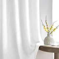 Unyqoos Elegante Gordijnen met Oogjes voor Slaapkamer en Woonkamer, Lichtdoorlatend, Set van 2, 225 x 140 cm