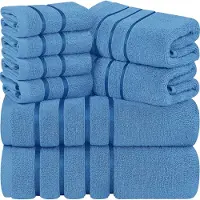 Unyqoos Luxueuze 8-delige Handdoekenset met Hoog Absorptievermogen en Sneldrogende Eigenschappen