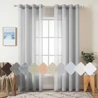 Unyqoos Transparante Luchtige Gordijnen Set van 2 voor Woonkamer en Slaapkamer, 140 x 245 cm