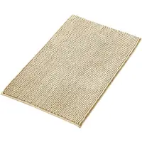 Unyqoos Superzachte Antislip Badmat Voor Badkamer, Douche En Toilet - 40 x 60 cm, Beige, Chenille Stof