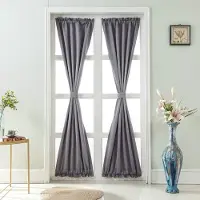 Unyqoos Elegant Verduisterend Deurgordijn voor Franse Deuren en Schuiframen in Stijlvolle Grijze Tint