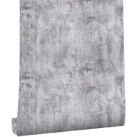 Unyqoos Lichtgrijs zelfklevend wandpapier in betonlook voor veelzijdige toepassingen 40 cm x 300 cm