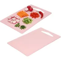 PlasticForte Keuken Snijplank - 2x - oud roze - 36 x 24 cm - kunststof - voor groente, fruit, vlees en vis
