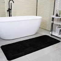 Unyqoos Langwerpig hoogpolig badmat voor badkamer en keuken, antislip en wasbaar