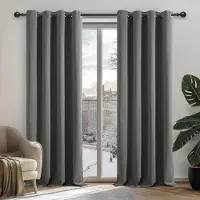 Unyqoos Verduisteringsgordijnen voor Slaapkamers en Woonkamers, Set van 2, Metalen Ogen, Warmte-Isolerend Design