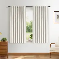 Unyqoos Beige thermische verduisteringsgordijnen voor slaapkamer en woonkamer