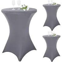 Unyqoos Elegante en Rekbare Tafelhoezen Set van 3 voor Bistro- en Statafels
