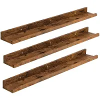 Unyqoos Stijlvolle Zwevende Wandplanken Set van 3 met Onzichtbare Bevestiging voor Diverse Ruimtes