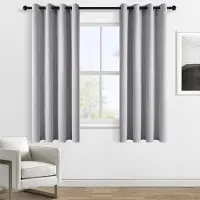 Unyqoos Verduisterende gordijnen set van 2 met hittebescherming en isolatie 145 x 140 cm