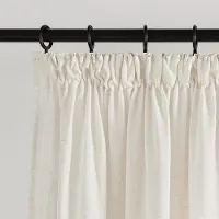 Unyqoos Extra Lange Half-Transparante Linnenlook Gordijnen voor Stijlvolle Interieurs, Set van 2, 260x140 cm