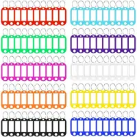 Unyqoos Set van 100 kleurrijke beschrijfbare sleutelhangers voor diverse toepassingen
