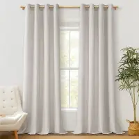 Unyqoos Extra Lange Linnenlook Woonkamer Gordijnen Set van 2 met Lichte Doorlaatbaarheid en Inslagringen