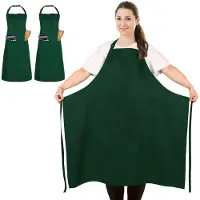 Unyqoos Uniseks Oversized Keukenschorten Set met Aanpasbare Nek- en Rugbanden, Ideaal voor Koken en Werk