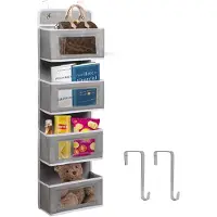 Unyqoos Opvouwbare deurorganizer met 4 ruime vakken en helder venster voor optimale opbergruimte