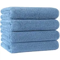Unyqoos Zachte en Sneldrogende Microvezel Badhanddoeken Set van 4 - Groot Formaat voor Comfort en Gemak