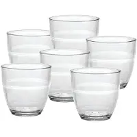 Unyqoos Set van 6 espressokopjes van 90 ml, gemaakt van gehard glas, zonder vulstreep, vaatwasmachinebestendig – geschikt voor zowel thuisgebruik als in de horeca