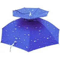 Unyqoos Opvouwbare Parapluhoed voor Outdoor Activiteiten - UV-bescherming en Waterdicht, Geschikt voor Vissen, Camping en Meer