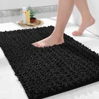 Unyqoos Zachte en absorberende badmat van chenille met antislip voor badkamer