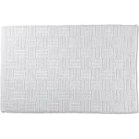 Unyqoos Witte katoenen badmat met antislip en wasbaar voor vloerverwarming