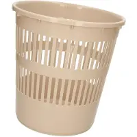 PlasticForte Afvalemmer - 10 Liter - 29 cm - kunststof - beige - kantoor en slaapkamer
