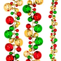 Unyqoos Feestelijke kerstballenslinger met onbreekbare decoratie voor binnen en buiten