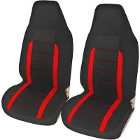 Unyqoos universele autostoelhoes van ademend polyester met 3 mm schuimvulling – wasbaar, airbag-compatibel, universele pasvorm voor personenauto's en SUV's, comfort en bescherming