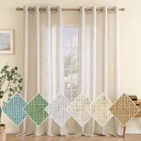 Unyqoos Gezellige Semi-Transparante Gordijnen met Linnenlook voor Woonkamer en Kinderkamer, Set van 2, 140 x 225 cm