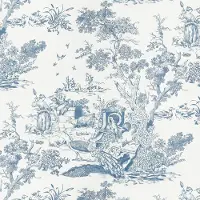 Unyqoos Zelfklevend blauw-wit behang met dierenmotief voor diverse interieurtoepassingen