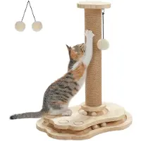 Unyqoos Interactief kattenspeelgoed met raketvormige krabpaal en kogelbaan